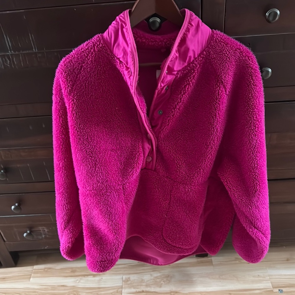 Vibrant Pink Fleece Pullover